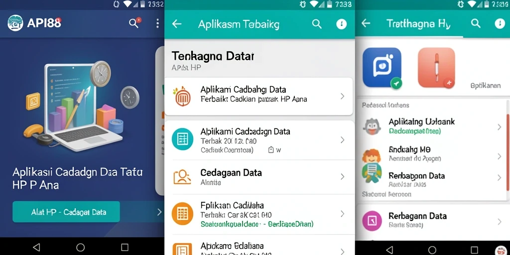 Tampilan antarmuka pengguna API88 untuk cadangan data yang intuitif.
