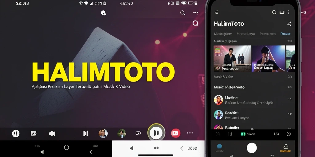 Tampilan antarmuka HALIMTOTO saat merekam layar dengan fitur menarik.