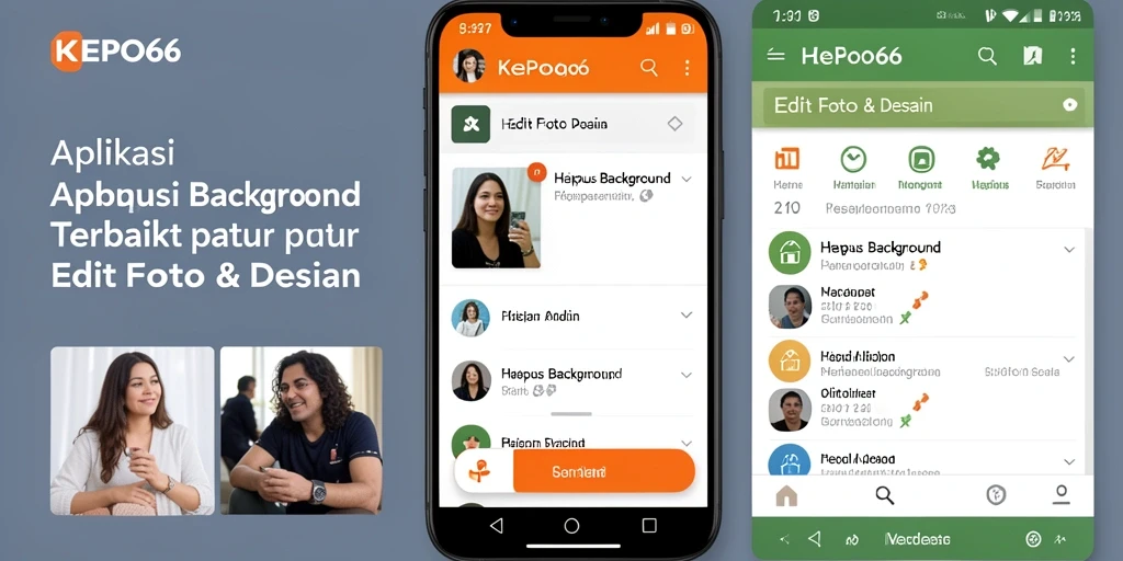 Antarmuka aplikasi KEPO66 yang menampilkan fitur Hapus Background.