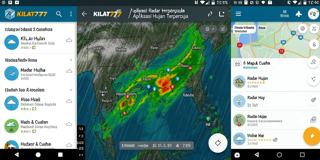 Antarmuka KILAT777 menampilkan informasi radar hujan yang jelas dan informatif.