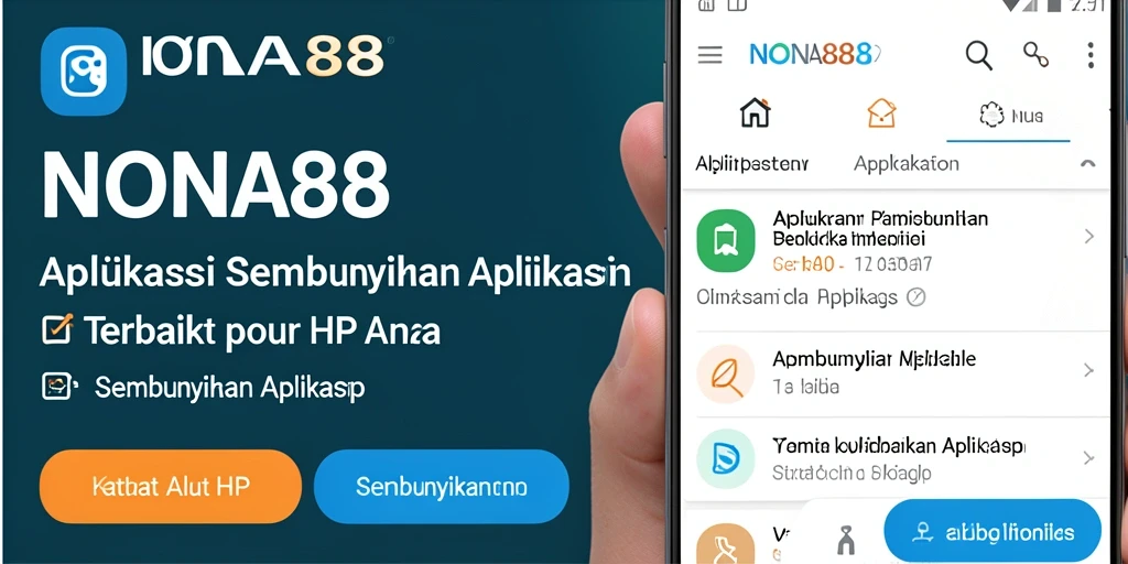 Tampilan utama NONA88 menampilkan antarmuka sederhana untuk menyembunyikan aplikasi.