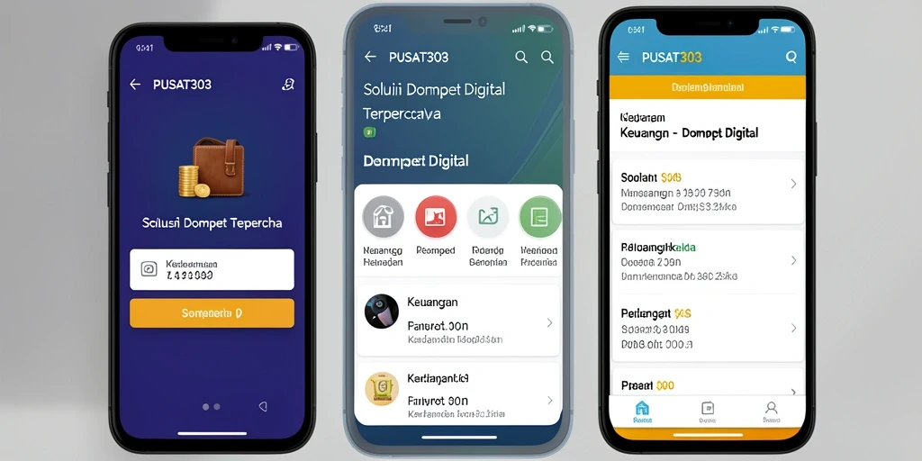 Antarmuka pengguna PUSAT303 yang memudahkan transaksi Dompet Digital.