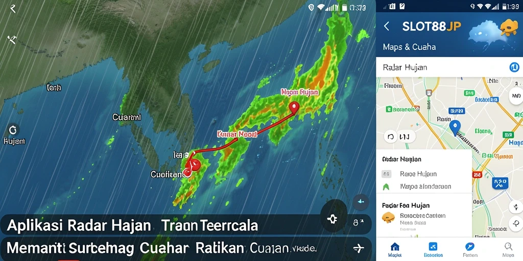 Tampilan antarmuka SLOT88JP yang menunjukkan data radar hujan.