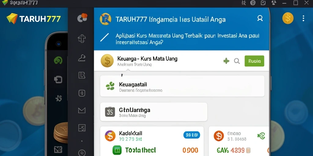 Antarmuka pengguna TARUH777 yang sederhana dan informatif.